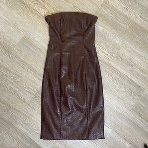 7 For all mankind Faux Croc Leather Dress